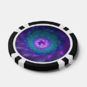 抽象芸術フローラカラフル美しいフラワー ポーカーチップ (シングル)