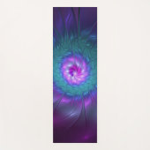 抽象芸術フローラカラフル美しいフラワー ヨガマット (正面)