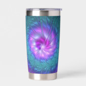 抽象芸術フローラカラフル美しいフラワー 保温保冷タンブラー (左面)