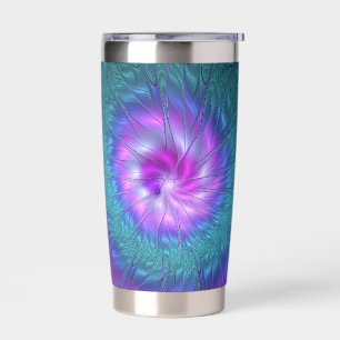 抽象芸術フローラカラフル美しいフラワー 保温保冷タンブラー