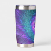 抽象芸術フローラカラフル美しいフラワー 保温保冷タンブラー (正面)