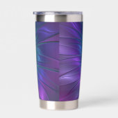 抽象芸術フローラカラフル美しいフラワー 保温保冷タンブラー (右面)