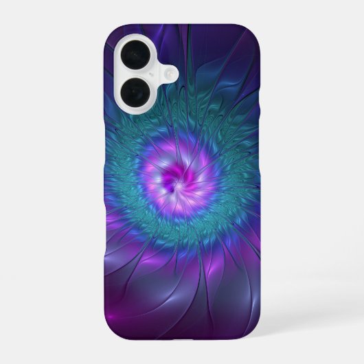 抽象芸術フローラカラフル美しいフラワー iPhone 16ケース (裏面)
