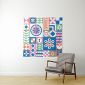 抽象芸術フローラカード。継ぎ目のない民話のパターン。S タペストリー (インサイチュ)