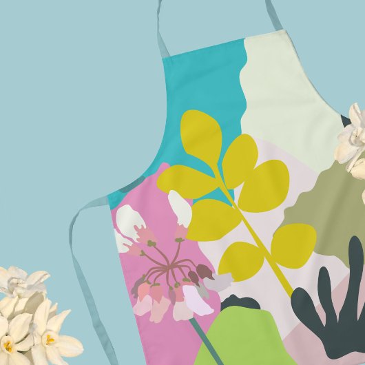 抽象芸術フローラガーデンカラーブロックフローリスト エプロン