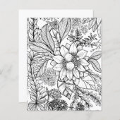 抽象芸術フローラガーデンデザインカラーリングin page (正面/裏面)