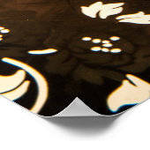 抽象芸術フローラギターポスター ポスター (角)