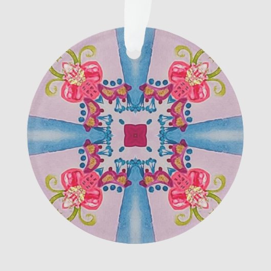 抽象芸術フローラクロスアクリルオーナメント オーナメント (正面)