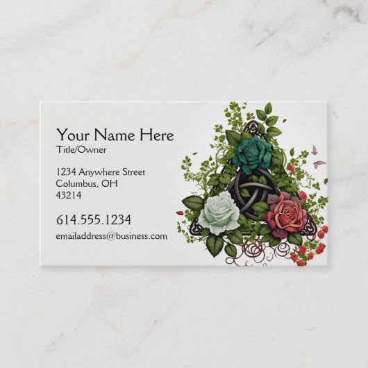 抽象芸術フローラケルトデザインアイリッシュ名刺 名刺 (正面)