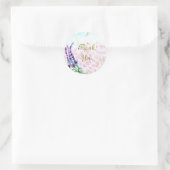 抽象芸術フローラサンキューステッカー ラウンドシール (バッグ)