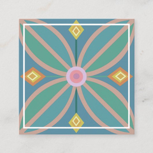 抽象芸術フローラシェイプのエンクロージャカード エンクロージャーカード (正面)