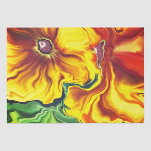 抽象芸術フローラシャビーシックデコパージュ 薄葉紙 (正面)