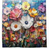 抽象芸術フローラシャワーカーテン シャワーカーテン (正面)