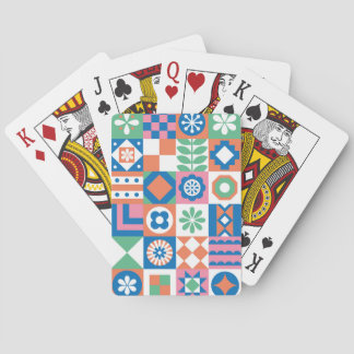 抽象芸術フローラスカンジナビアフォークパターン トランプ