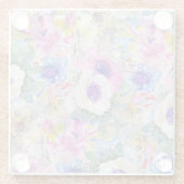 抽象芸術フローラスケッチ水彩手絵を描 ガラスコースター (裏面)