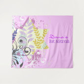 抽象芸術フローラスターバルミツワーフォトオプバック タペストリー (正面(横))