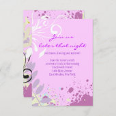抽象芸術フローラスターバルミツワー披露宴 招待状 (正面/裏面)