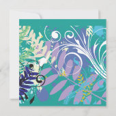 抽象芸術フローラスターバルミツワー招待状 招待状 (裏面)