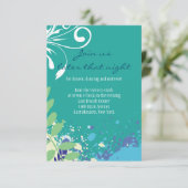 抽象芸術フローラスター披露宴パーティーカード 招待状 (スタンド正面)