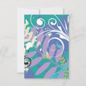 抽象芸術フローラスター披露宴パーティーカード 招待状 (裏面)