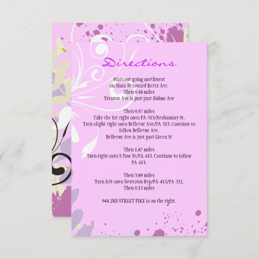 抽象芸術フローラスター方向カード エンクロージャーカード (正面/裏面)