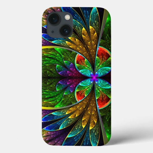 抽象芸術フローラステンドグラス模様 Case-Mate iPhoneケース (裏面)