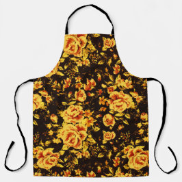 抽象芸術フローラスパークルガラス質感 エプロン