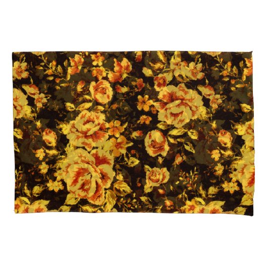 抽象芸術フローラスパークルガラス質感 枕カバー (正面)