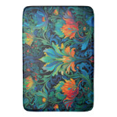 抽象芸術フローラスワールタペストリーはっきりしたヴィヴィッドカラフル バスマット (正面縦)