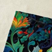 抽象芸術フローラスワールタペストリーはっきりしたヴィヴィッドカラフル ビーチタオル (インサイチュ)