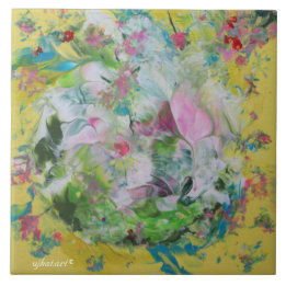 抽象芸術フローラセラミックタイル タイル