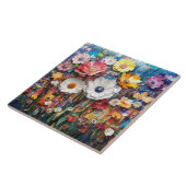 抽象芸術フローラセラミックタイル タイル (側面)