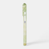 抽象芸術フローラソフトグリーン錬金術 iPhoneケース (左側面)