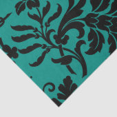 抽象芸術フローラデザインのティール（緑がかった色）の分離 薄葉紙 (詳細)