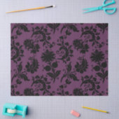 抽象芸術フローラデザインのパープルデコップページ 薄葉紙 (クラフト)