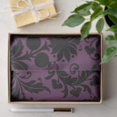 抽象芸術フローラデザインのパープルデコップページ 薄葉紙 (ギフト)