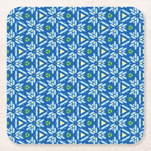 抽象芸術フローラデザイン スクエアペーパーコースター (正面)