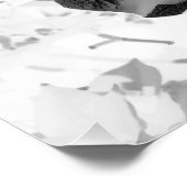 抽象芸術フローラデザイン – 白の上に赤と紫 ポスター (コーナー)