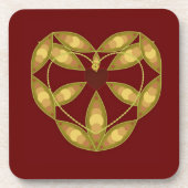 抽象芸術フローラハート コースター (正面)