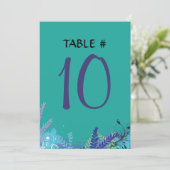 抽象芸術フローラバルミツワーテーブル座席カード 招待状 (スタンド正面)