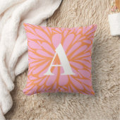 抽象芸術フローラバーストパステルモノグラム クッション (ブランケット)