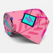 抽象芸術フローラパステルズモノグラムネクタイ ネクタイ (ロール)