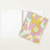 抽象芸術フローラパステル薄紫パタパーソナライズされたーン プランナー手帳 (ディスプレー)