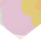 抽象芸術フローラパステル薄紫パターン ミディアムテーブルランナー (コーナー)