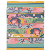 抽象芸術🌸フローラパッチワークウォームパステルカラー01