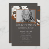 抽象芸術フローラパーソナライズされたの葬儀 案内状 (正面/裏面)