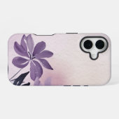 抽象芸術フローラパープルクリープ iPhone 16ケース (裏面横)