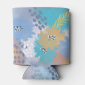 抽象芸術フローラビーチ結婚式沿岸 缶クーラー (裏面)