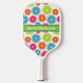 抽象芸術フローラピックボールプリンセスピックボールパッド ピックルボールラケット (裏面)