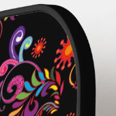 抽象芸術フローラピックボールプリンセスピックボールパッド ピックルボールラケット (左詳細)